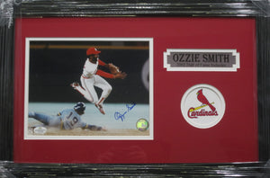 St. Louis Cardinals Ozzie Smith Signed 8x10 Photo Framed & Matted with COA