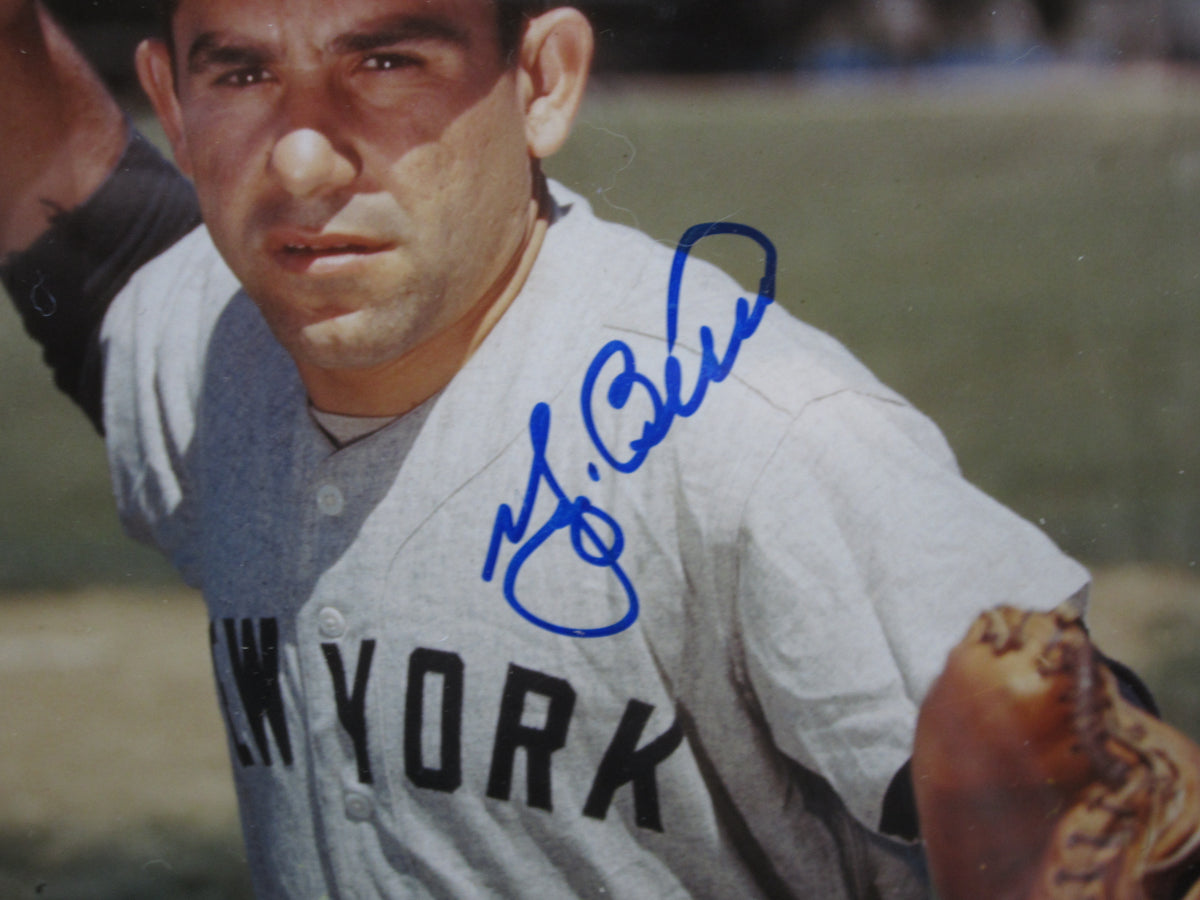 New York Yankees Yogi Berra Hand Signed Autographed 8x10 Photo Custom Framed & Matted with COA