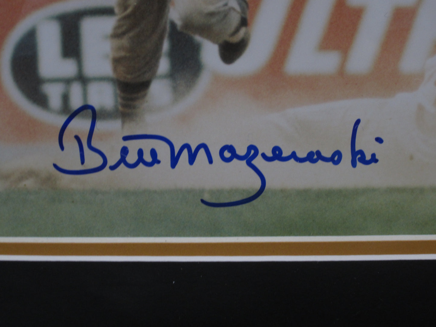 Pittsburgh Pirates Bill Mazeroski Hand Signed Autographed 8x10 Photo Custom Framed & Matted with COA