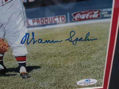 Milwaukee Braves Warren Spahn Hand Signed Autographed 8x10 Photo Custom Framed & Matted with COA