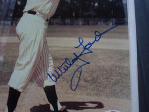 New York Yankees Whitey Ford Signed 8x10 Photo Framed & Matted with COA