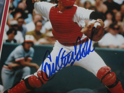 Boston Red Sox Carlton Fisk Hand Signed Autographed 8x10 Custom Photo Framed & Matted with COA