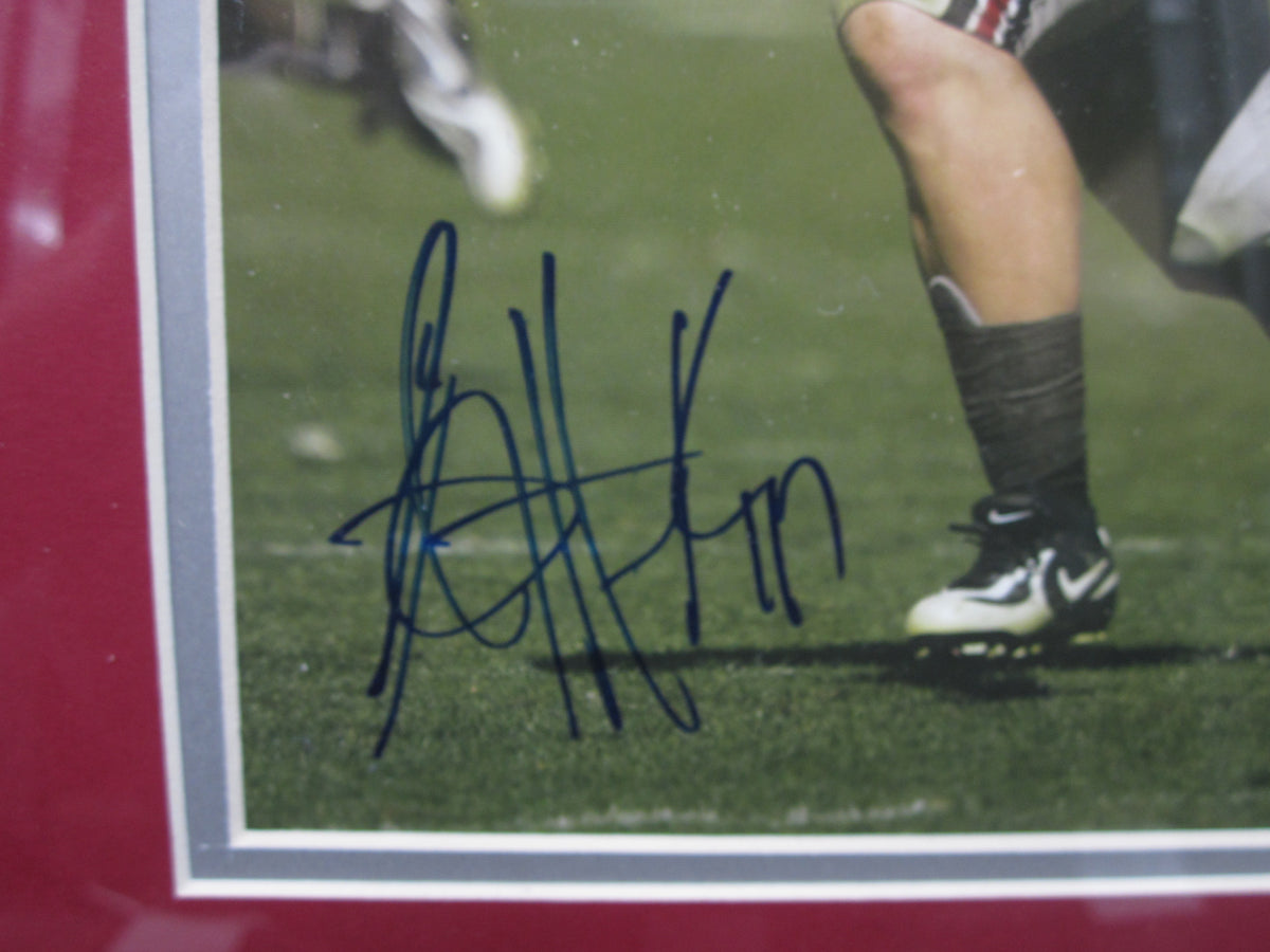 The Ohio State University Buckeyes A.J. Hawk Hand Signed Autographed 8x10 Photo Custom Framed & Matted with COA AJ