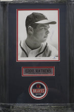 Load image into Gallery viewer, Milwaukee Braves Eddie Matthews Signed 8x10 Photo Framed &amp; Matted with COA