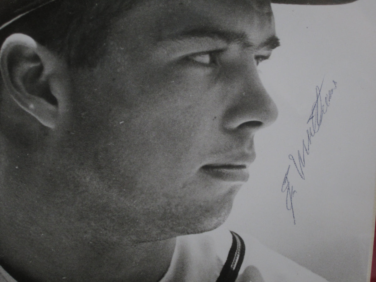 Milwaukee Braves Eddie Matthews Hand Signed Autographed 8x10 Photo Custom Framed & Matted with COA