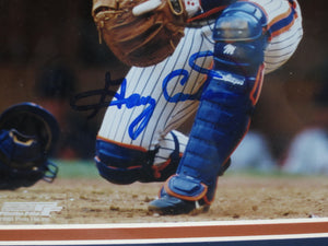 New York Mets Gary Carter Signed 8x10 Photo Framed & Matted with COA