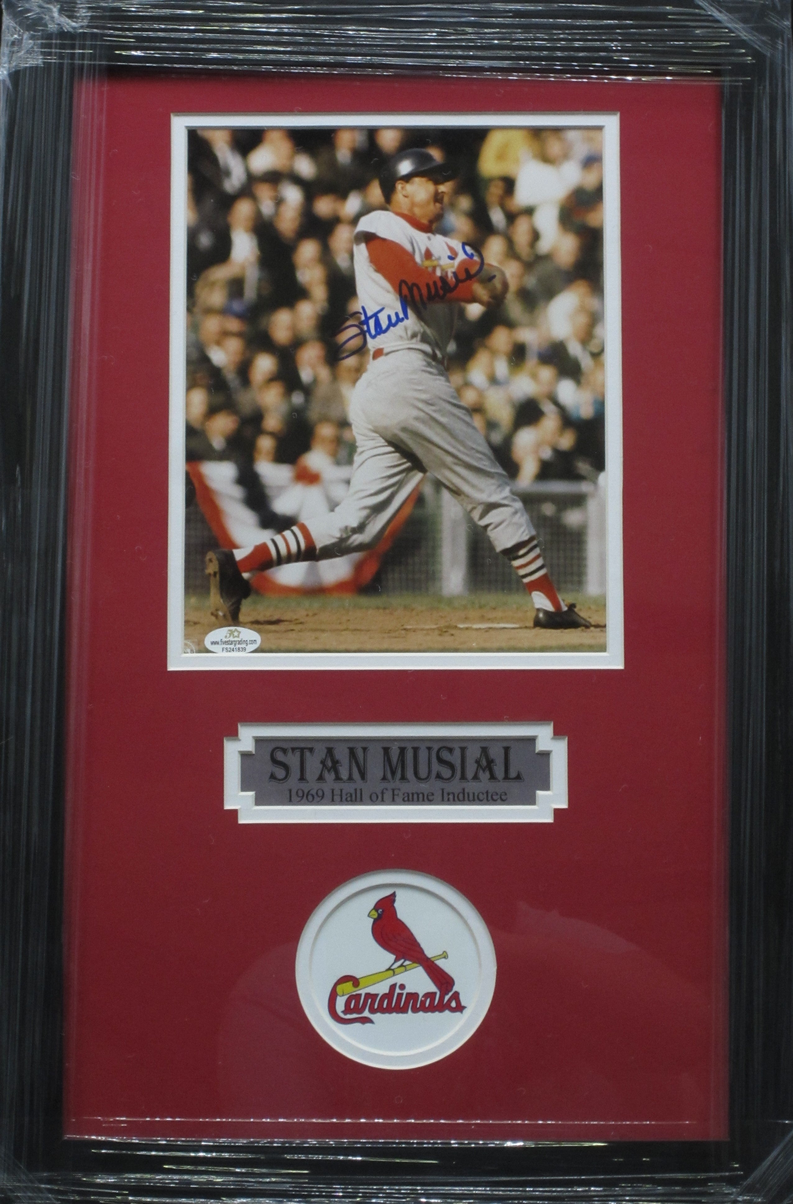 Stan Musial Autographed and Framed St. Louis Cardinals Jersey