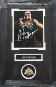 American Professional Wrestler Hulk Hogan Signed 8x10 Photo Framed & Matted with COA