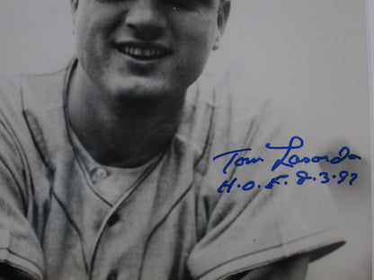 Brooklyn Dodgers Tommy Lasorda Hand Signed Autographed 8x10 Photo with H.O.F. 8-3-97 Inscription Custom Framed & Matted with JSA COA