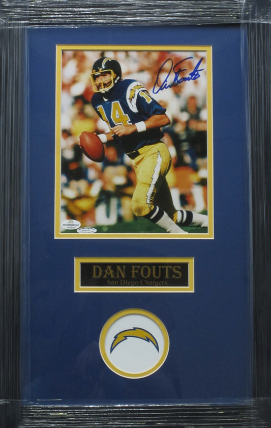 San Diego Chargers Dan Fouts Hand Signed Autographed 8x10 Photo Custom Framed & Matted with COA