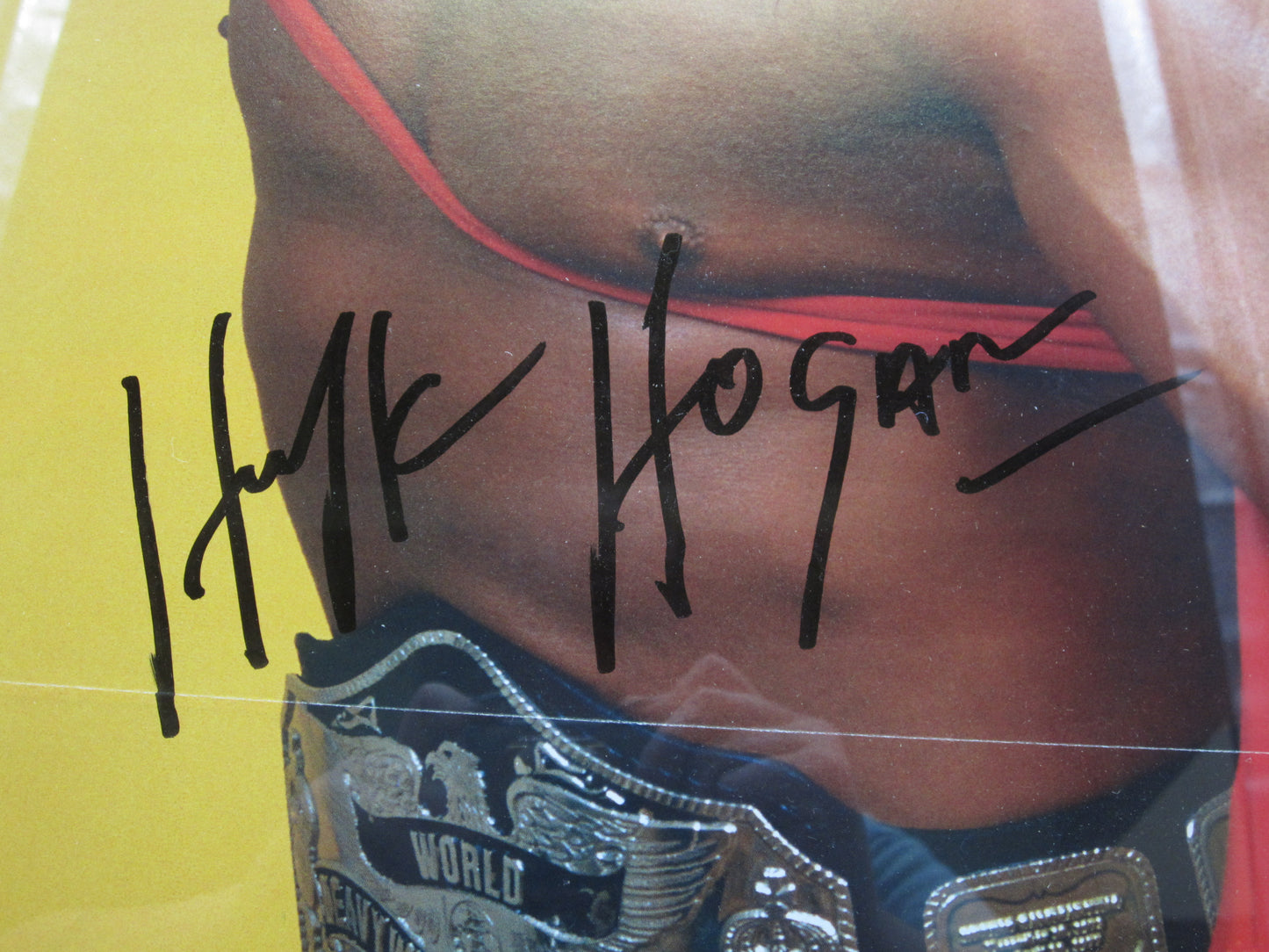 American Professional Wrestler Hulk Hogan Hand Signed Autographed 1985 Magazine Poster Custom Framed & Matted with PSA COA