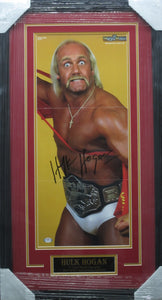 American Professional Wrestler Hulk Hogan Signed 1985 Magazine Poster Framed & Matted with PSA COA