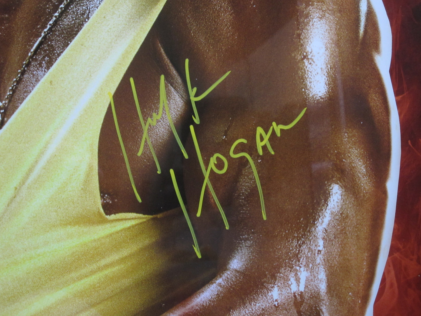 American Professional Wrestler Hulk Hogan Hand Signed Autographed WWE 2K14 Poster Custom Framed & Matted with PSA COA
