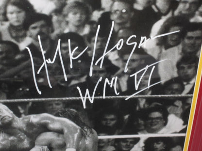 American Professional Wrestler Hulk Hogan Hand Signed Autographed Rare Poster Custom Framed & Matted with PSA COA