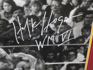 American Professional Wrestler Hulk Hogan Signed Rare Poster Framed & Matted with PSA COA