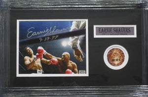 American Boxer Earnie Shavers Signed 8x10 Photo with 9-29-77 Inscription Framed & Matted with COA