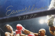 Load image into Gallery viewer, American Boxer Earnie Shavers Signed 8x10 Photo with 9-29-77 Inscription Framed &amp; Matted with COA