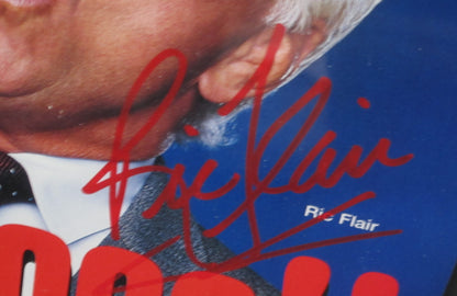 American Professional Wrestler Ric Flair Hand Signed Autographed 2002 WWF Magazine Framed & Matted with PSA COA
