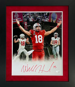 Ohio State Buckeyes Will Howard Hand Signed Autographed Framed 16x20 Photo SWAU COA