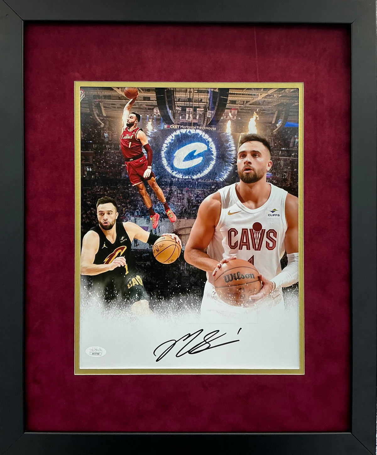 Cleveland Cavaliers Max Strus Hand Signed Autographed Framed 11x14 Photo JSA COA