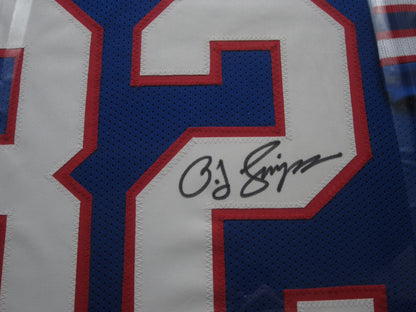 Buffalo Bills O.J. Simpson Hand Signed Autographed Custom Blue Jersey Framed & Matted with JSA COA OJ