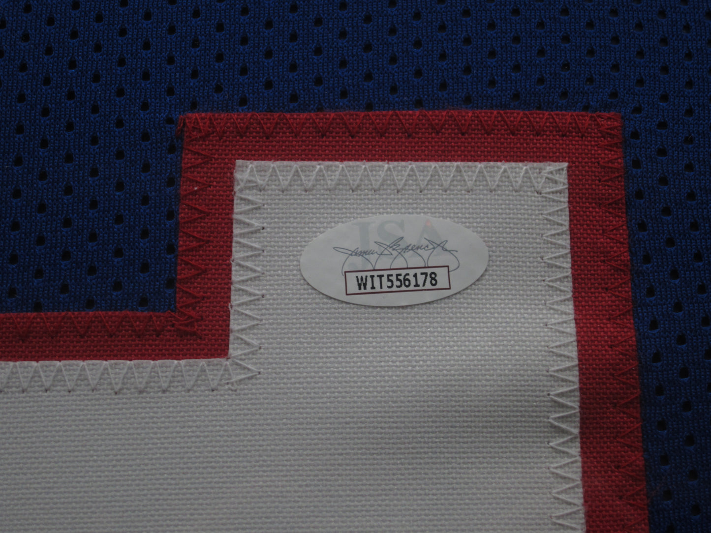 Buffalo Bills O.J. Simpson Hand Signed Autographed Custom Blue Jersey Framed & Matted with JSA COA OJ