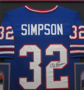 Buffalo Bills O.J. Simpson Signed Jersey Framed & Matted with JSA COA OJ