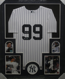 New York Yankees Aaron Judge Signed Jersey Framed & Matted with FANATICS Authentic COA