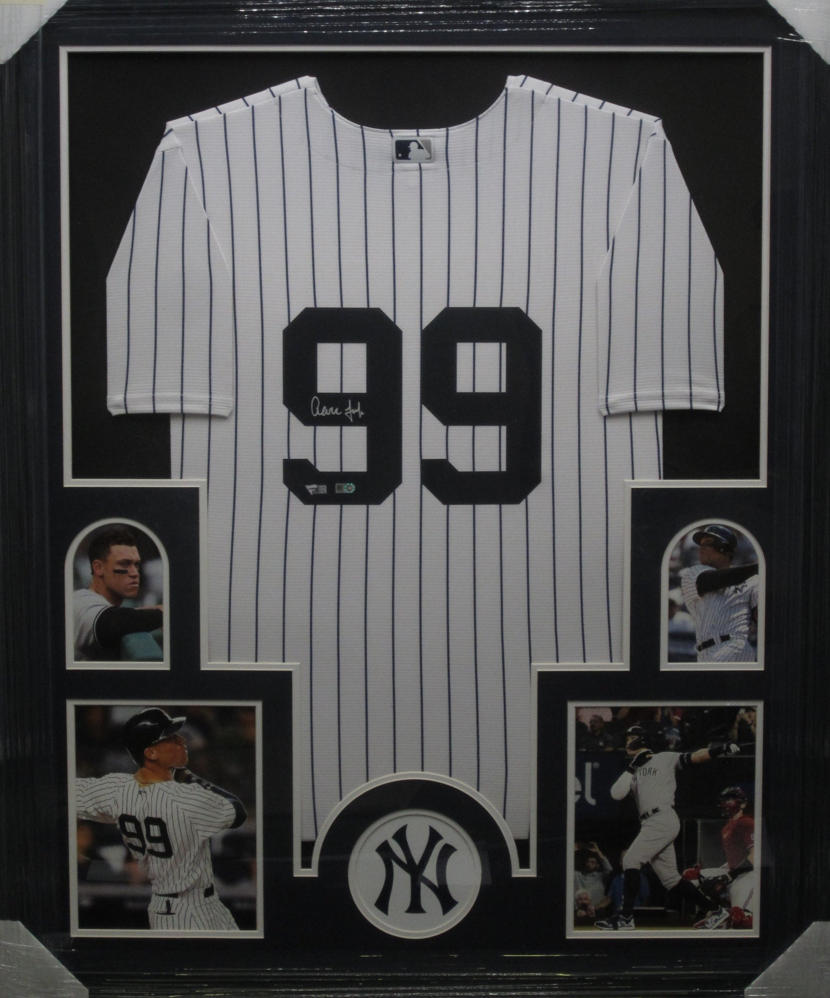 Aaron Judge Signed Yankees Custom Framed Jersey Display with LED