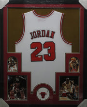 Load image into Gallery viewer, Chicago Bulls Michael Jordan Signed Jersey Framed &amp; Matted with COA
