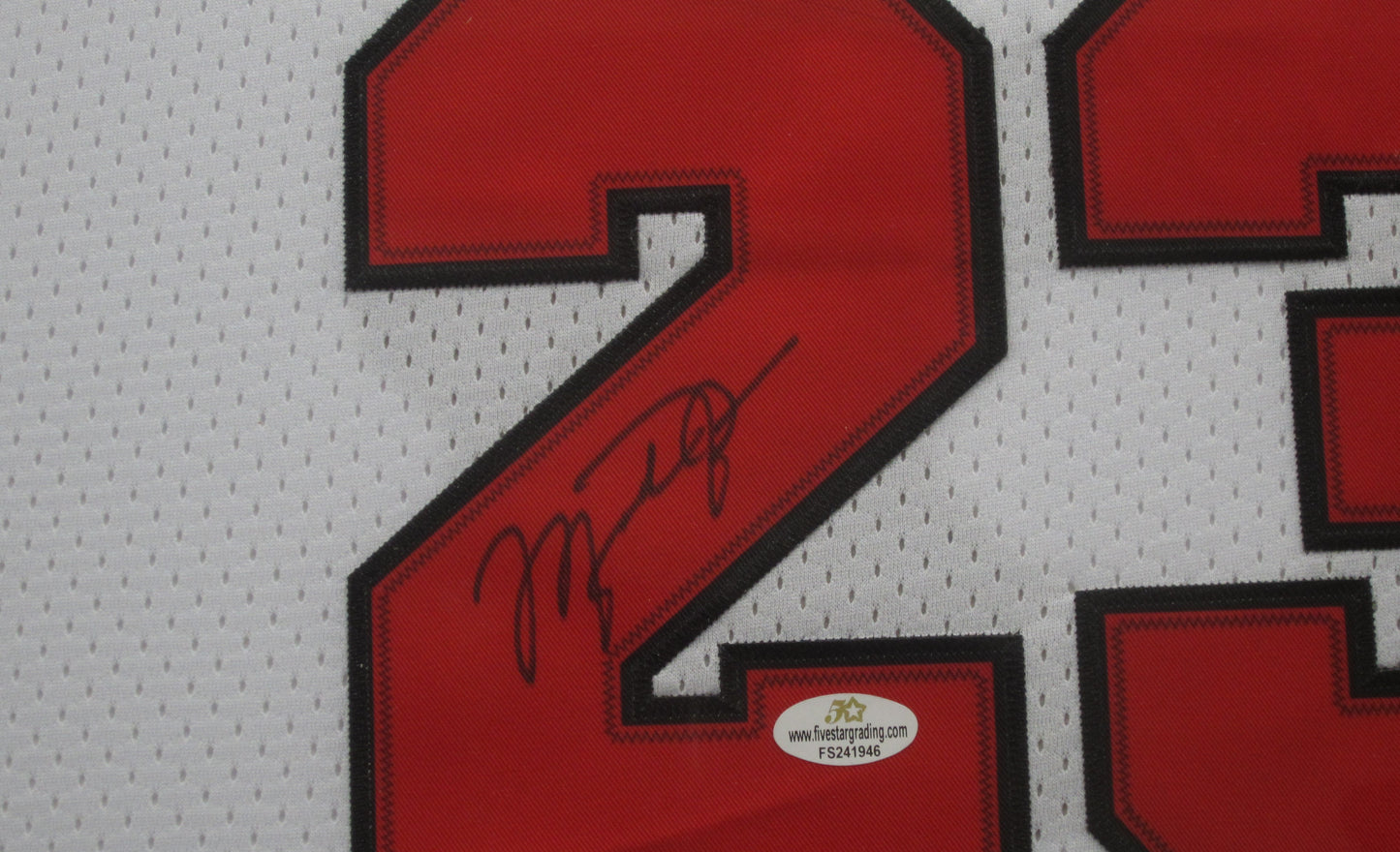 Chicago Bulls Michael Jordan Hand Signed Autographed Custom White Jersey Framed & Matted with COA