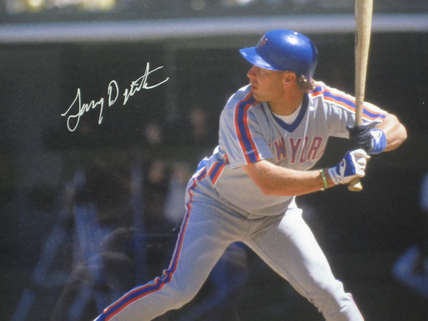 New York Mets Lenny Dykstra Hand Signed Autographed 11x14 Photo Custom Framed & Matted with JSA COA