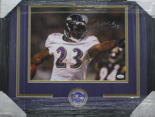 Load image into Gallery viewer, Baltimore Ravens Willis McGahee Signed 11x14 Photo Framed &amp; Matted with JSA COA