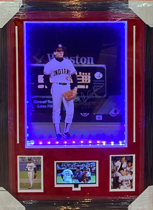 Major League "Ricky Vaughn" Charlie Sheen Signed 16x20 Cadillac Framed & Matted Photo with BECKETT COA
