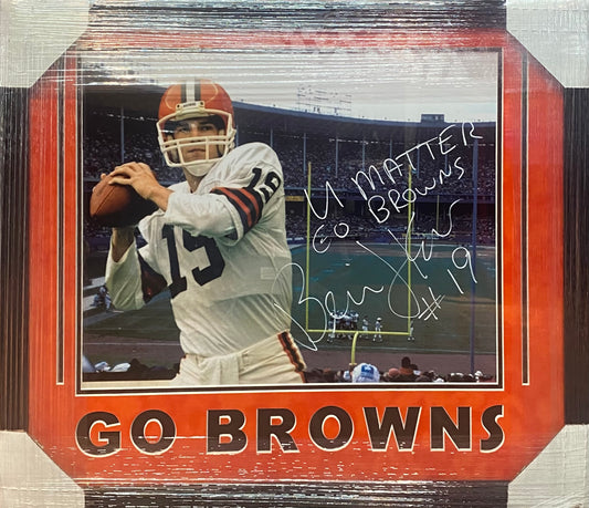 Cleveland Browns Bernie Kosar Hand Signed Autographed 16x20 Photo with U MATTER & GO BROWNS Inscription GO BROWNS Framed & Suede Matted with COA