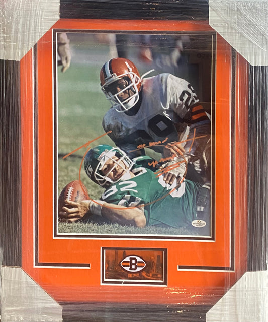 Cleveland Browns Hanford Dixon Hand Signed Autographed with Inscriptions (In Orange) 11x14 Photo Framed & Matted with COA