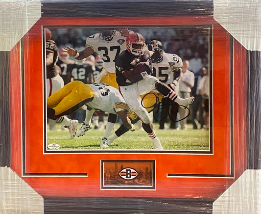 Cleveland Browns Eric Metcalf Hand Signed Autographed 11x14 Photo Framed & Suede Matted with COA