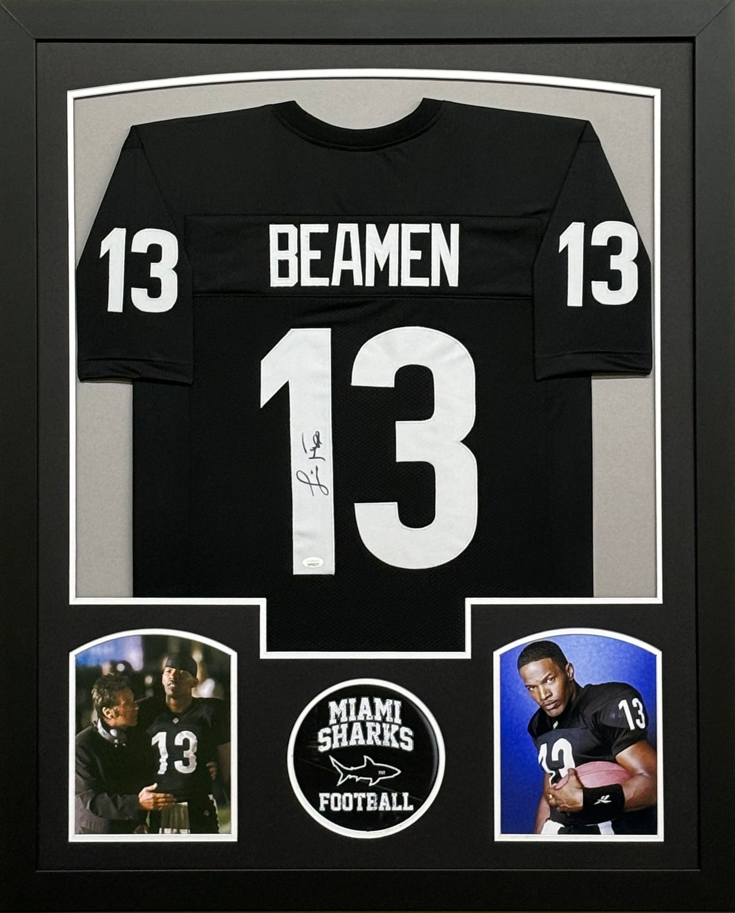 Any Given Sunday "Willie Beamen" Jamie Foxx Hand Signed Autographed Black Jersey Framed & Matted with JSA COA
