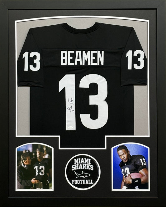 Any Given Sunday "Willie Beamen" Jamie Foxx Hand Signed Autographed Black Jersey Framed & Matted with JSA COA