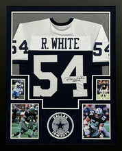 Load image into Gallery viewer, Dallas Cowboys Randy White Signed Blue Jersey with HOF 94 Inscription Framed &amp; Suede Matted with JSA COA