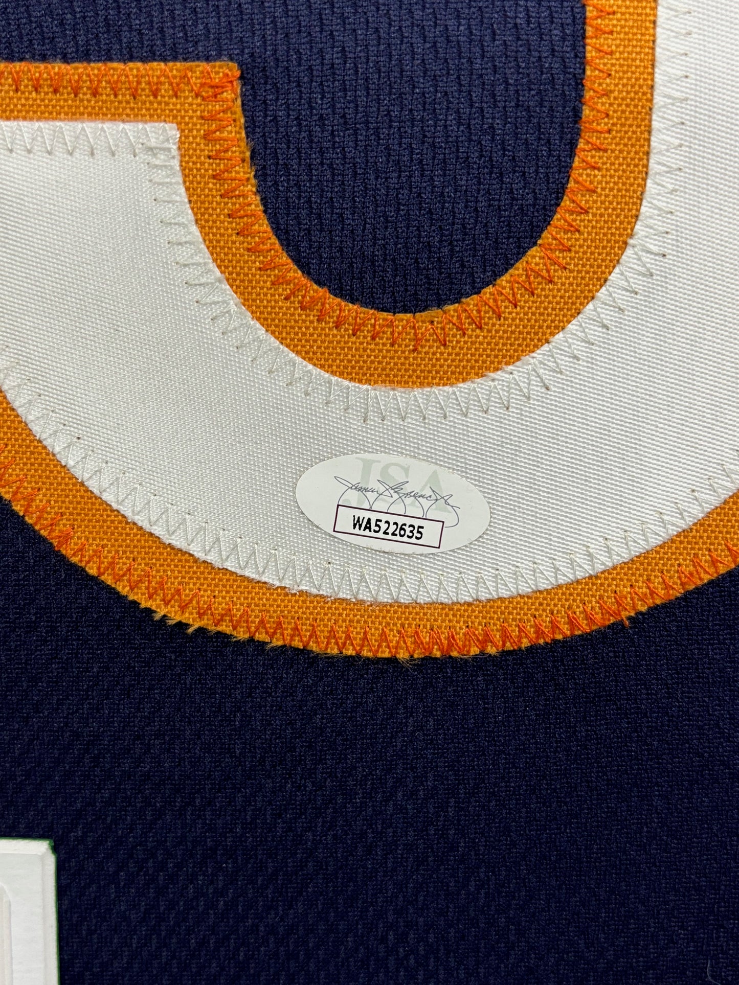Chicago Bears Mike Singletary Hand Signed Autographed Custom Blue Jersey Framed & Suede Matted with JSA COA