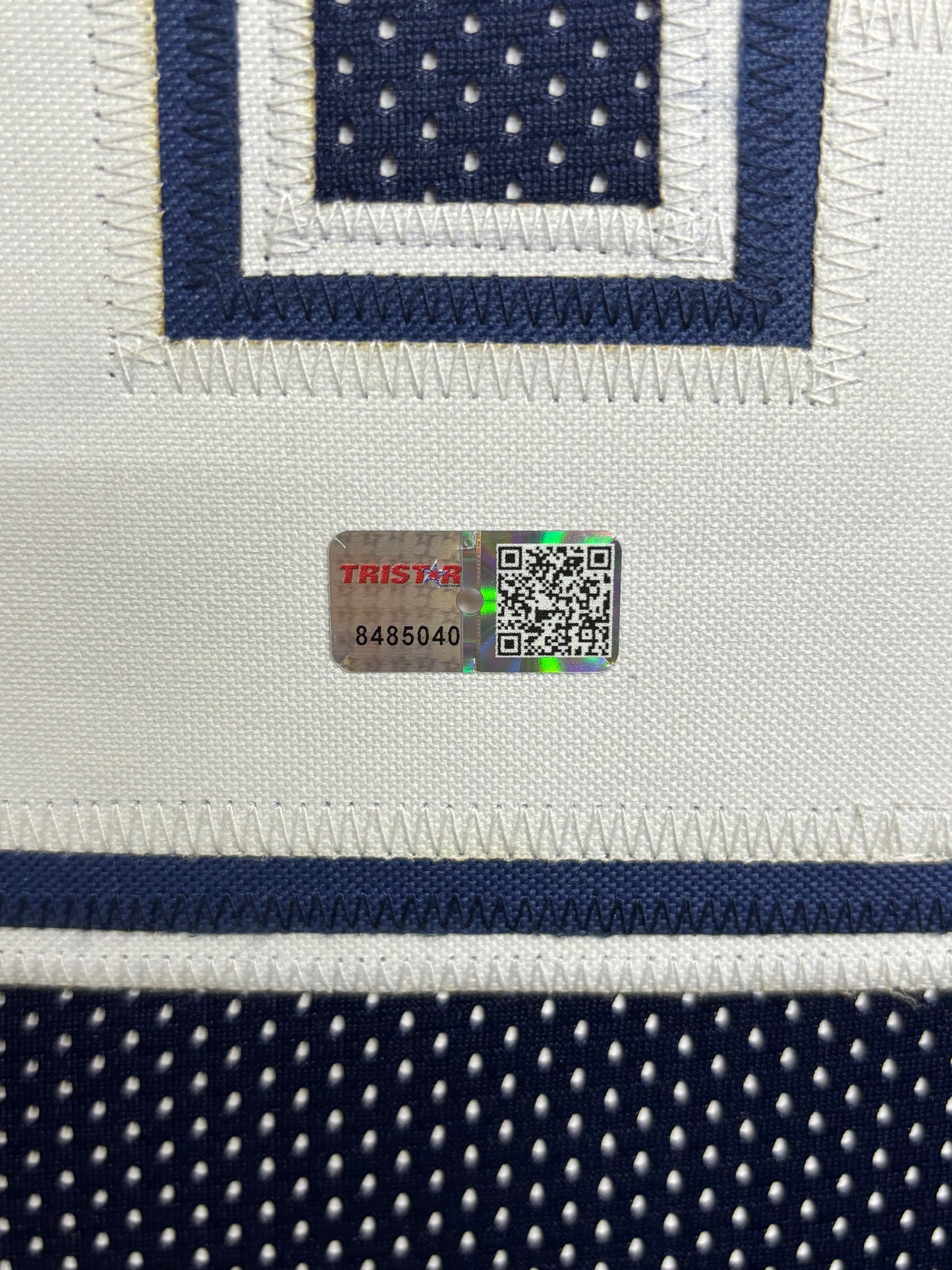 Dallas Cowboys Emmitt Smith Hand Signed Autographed Custom Blue Jersey Framed & Suede Matted with TRISTAR COA