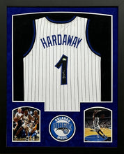 Load image into Gallery viewer, Orlando Magic Penny Hardaway Signed White Jersey Framed &amp; Suede Matted with BECKETT COA