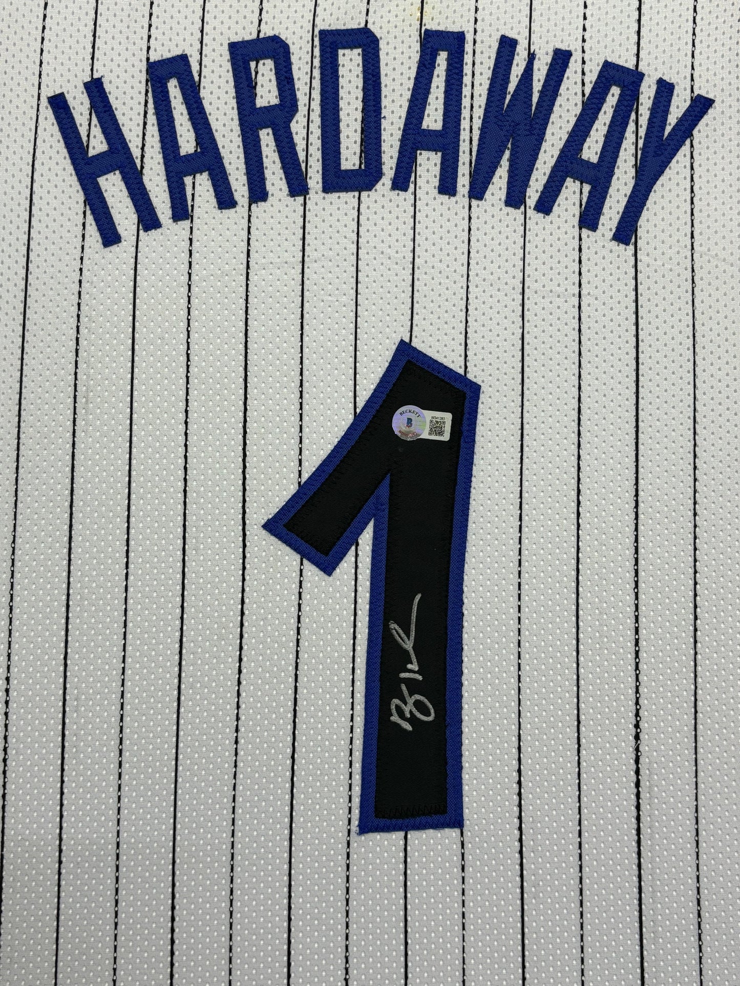 Orlando Magic Penny Hardaway Hand Signed Autographed Custom White Jersey Framed & Suede Matted with BECKETT COA