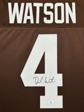 Load image into Gallery viewer, Cleveland Browns Deshaun Watson Signed Brown Jersey Framed &amp; Suede Matted with COA