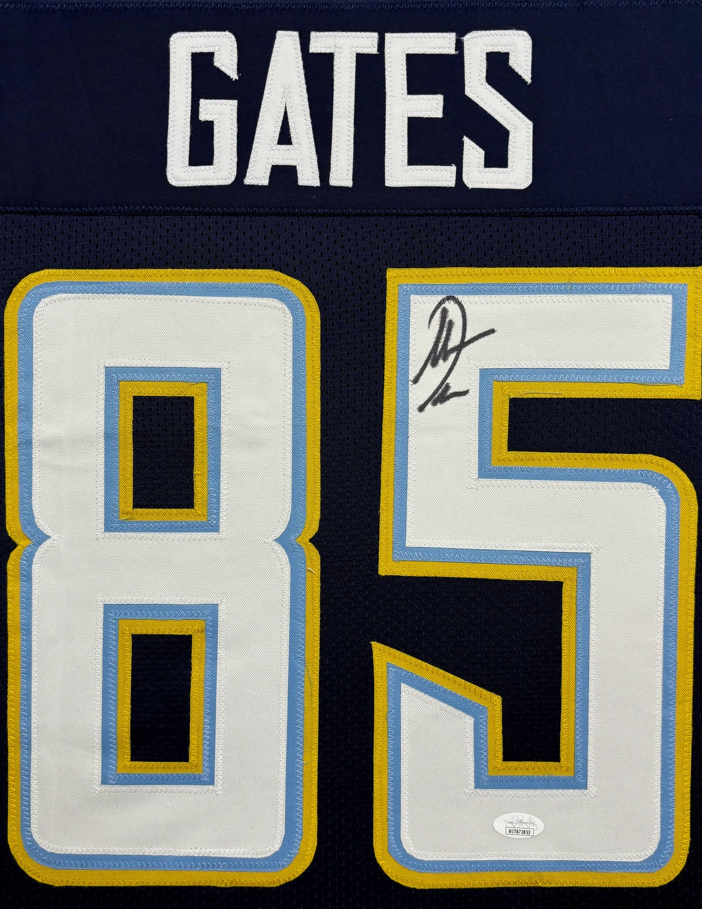 San Diego Chargers Antonio Gates Hand Signed Autographed Custom Blue Jersey Framed & Suede Matted with JSA COA
