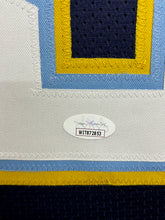 Load image into Gallery viewer, San Diego Chargers Antonio Gates Signed Blue Jersey Framed &amp; Suede Matted with JSA COA