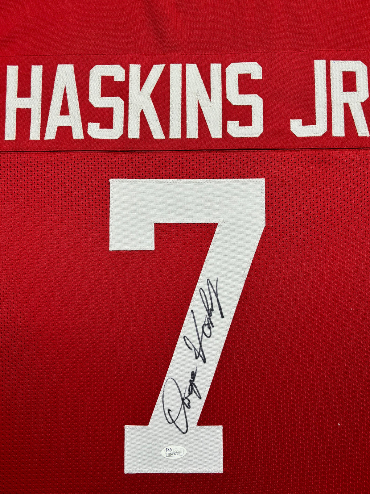 The Ohio State University Buckeyes Dwayne Haskins Jr. Hand Signed Autographed Custom Red Jersey Framed & Suede Matted with 3D Logo JSA COA