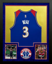 Load image into Gallery viewer, Washington Wizards Bradley Beal Signed Blue Jersey Framed &amp; Suede Matted with BECKETT COA