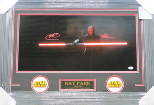 Star Wars Movie/Televison Series "Darth Maul" Ray Park Signed Panoramic Photo Framed & Matted with PSA COA
